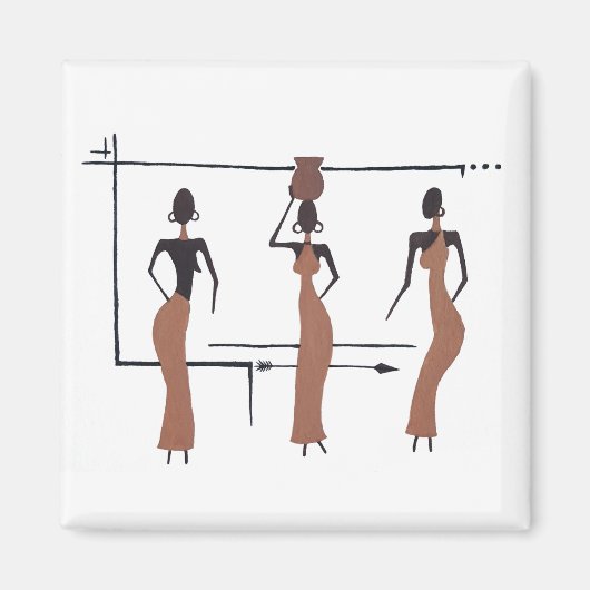 アフリカ三姉妹 マグネット (正面)