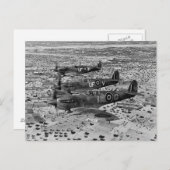 アフリカ上空のスピットファイターズ， 1943 ポストカード (正面/裏面)