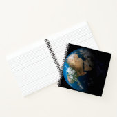 アフリカ上空の模擬雲を示す全地球。 ノートブック (内部)