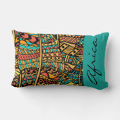 アフリカ人のアフリカパターンプリントのタイポグラフィ ランバークッション (裏面)