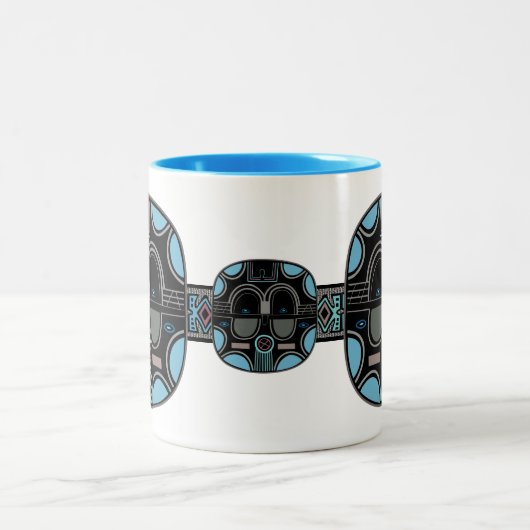 アフリカ人の破裂音 ツートーンマグカップ (中央)