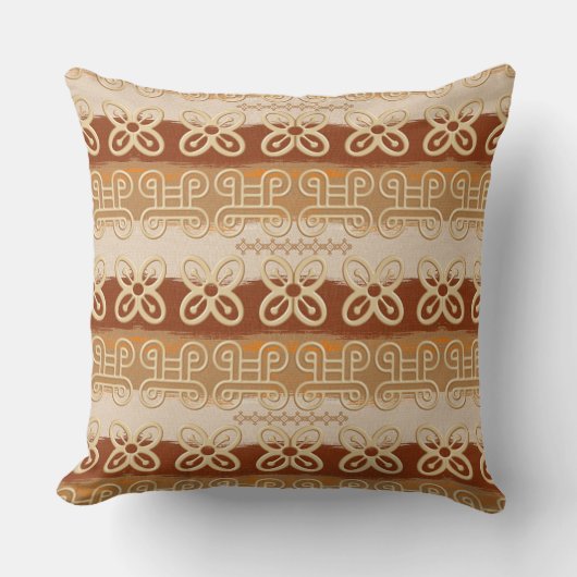 アフリカ人のAdinkraの民族の記号 クッション (正面)