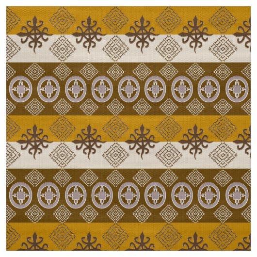 アフリカ人のAdinkraの民族の記号 ファブリック (見本)