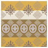 アフリカ人のAdinkraの民族の記号 ファブリック (クローズアップ)