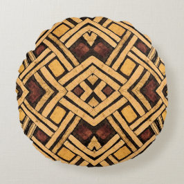 アフリカ人のKubaのコラージュの枕II ラウンドクッション