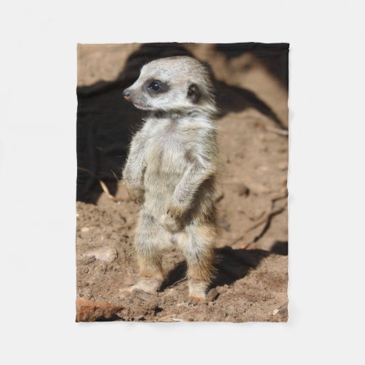 アフリカ人のMeerkatすばらしくかわいく甘い動物 フリースブランケット (正面)