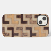 アフリカ人のMudcloth装飾的なパターン iPhoneケース (裏面横)