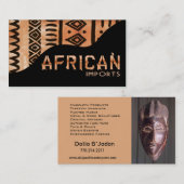 アフリカ人はIIを- Afrocentricのケニアの泥の布輸入します 名刺 (正面/裏面)
