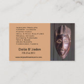 アフリカ人はIIを- Afrocentricのケニアの泥の布輸入します 名刺 (裏面)