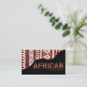 アフリカ人はIIを- Afrocentricのケニアの泥の布輸入します 名刺 (スタンド正面)