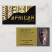 アフリカ人はIIを- Afrocentricのケニアの泥の布輸入します 名刺 (正面/裏面)