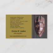 アフリカ人はIIを- Afrocentricのケニアの泥の布輸入します 名刺 (裏面)