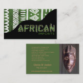 アフリカ人はIIを- Afrocentricのケニアの泥の布輸入します 名刺 (正面/裏面)