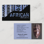 アフリカ人はIIを- Afrocentricのケニアの泥の布輸入します 名刺 (正面/裏面)