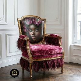 アフリカ人エレガント女性ブルゴーニュフローラデコパージュ 薄葉紙