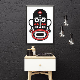 アフリカ人マスク キャンバスプリント