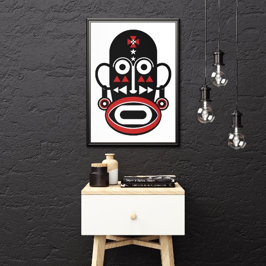 アフリカ人マスク キャンバスプリント