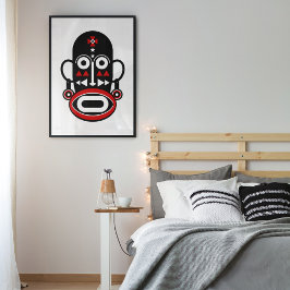 アフリカ人マスク メタルプリント