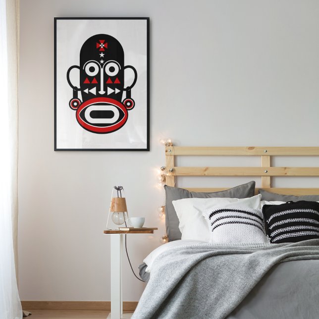 アフリカ人マスク メタルプリント (クリエイターアップロード済み)