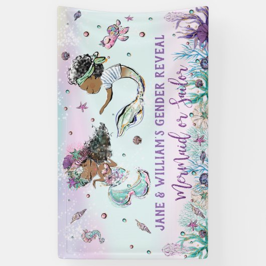 アフリカ人人魚と海賊セーラージェンダーの暴露 横断幕 (縦)