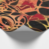 アフリカ人女性とキリン包装紙 ラッピングペーパー (角)