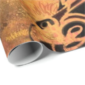 アフリカ人女性とキリン包装紙 ラッピングペーパー (ロールコーナー)