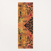 アフリカ人女性とキリン・ヨガマット ヨガマット (正面)