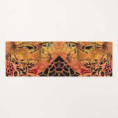 アフリカ人女性とキリン・ヨガマット ヨガマット (正面(横))