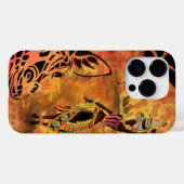 アフリカ人女性とキリンiPhoneケース Case-Mate iPhoneケース (裏面 (横))