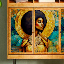 アフリカ人女性とネックレスデカッペティッシュペーパー 薄葉紙