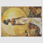 アフリカ人女性のホワイトデコページティッシュペーパー 薄葉紙 (正面)