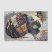 アフリカ人女性の農村地域の温暖な分離 薄葉紙 (正面)