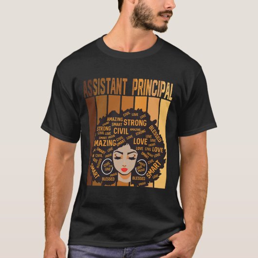 アフリカ人女性の黒人の歴史を語る教頭 Tシャツ (正面)