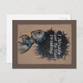 アフリカ人女性もう飲み始めたい ポストカード (正面/裏面)