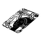 アフリカ人女性ジャングル抽象芸術ブラックインクアート マグネット (左側)