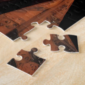 アフリカ人女性バタフライドレス ジグソーパズル (側面)