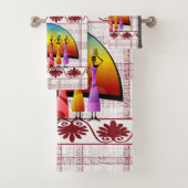 アフリカ人女性ブラックバスルームのタオルのセット バスタオルセット (インサイチュ)