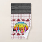 アフリカ人女性ブラックバスルームのタオルのセット バスタオルセット (ハンドタオル)