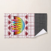 アフリカ人女性ブラックバスルームのタオルのセット バスタオルセット (ハンドタオル)