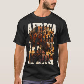 アフリカ人女性ブラック歴史月間アフリカ Tシャツ (正面)