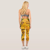 アフリカ人女性ポートレートと夕日 カプリレギンス (裏面)