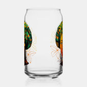 アフリカ人女性ポートレートと夕日 ガラス缶 (右)