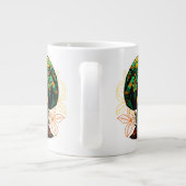 アフリカ人女性ポートレートと夕日 ジャンボコーヒーマグカップ (裏面)