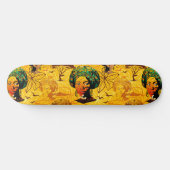 アフリカ人女性ポートレートと夕日 スケートボード (横)