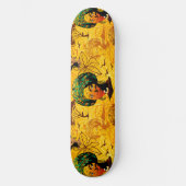 アフリカ人女性ポートレートと夕日 スケートボード (正面)