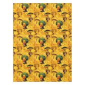 アフリカ人女性ポートレートと夕日 テーブルクロス (正面)