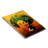 アフリカ人女性ポートレートと夕日 ノートブック (右側)