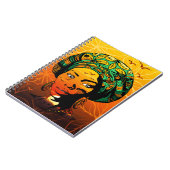 アフリカ人女性ポートレートと夕日 ノートブック (左側)