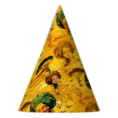 アフリカ人女性ポートレートと夕日 パーティーハット (左)