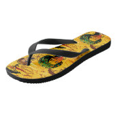 アフリカ人女性ポートレートと夕日 ビーチサンダル (アングル)